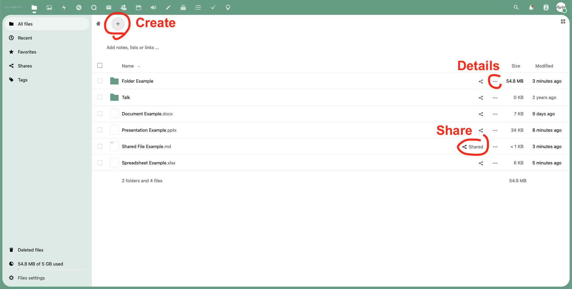  Fig.1 nextCloud Files Overview